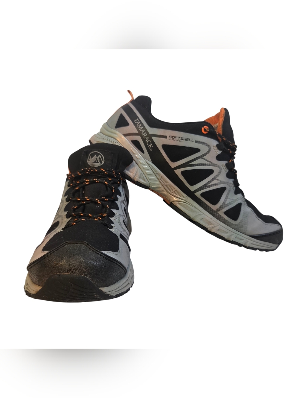 Tamarack Men's Softshell Athletic Shoes - Black, Gray & Orange